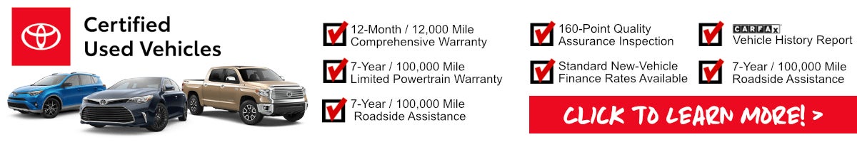 Toyota Certified Program Details
