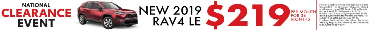 2019 Rav4 Offer